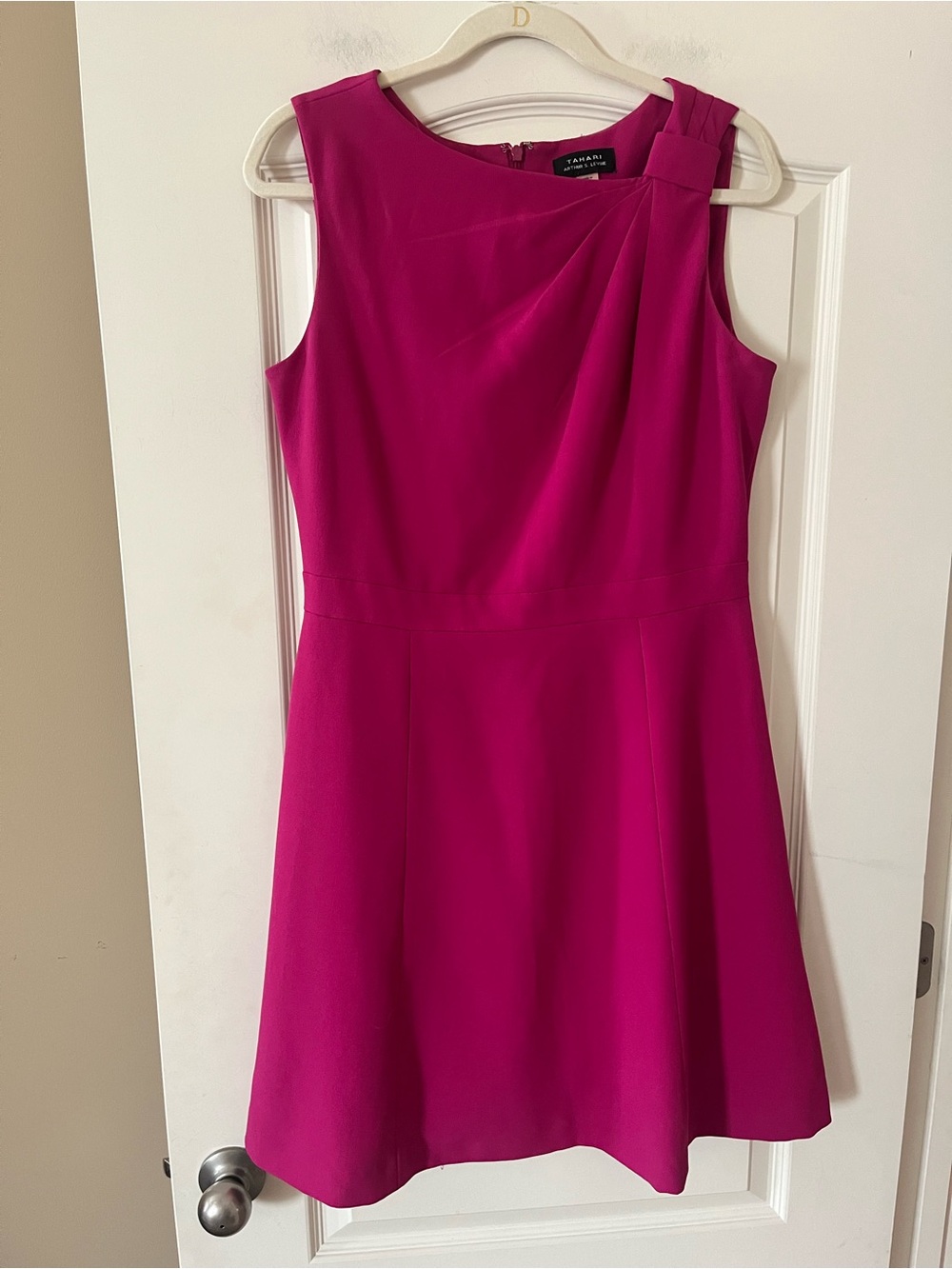 Tahari Fuchsia Dress Women's Sleeveless A-Line Dress Size 10